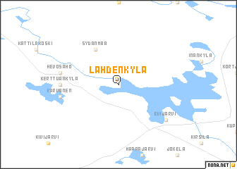 map of Lahdenkylä