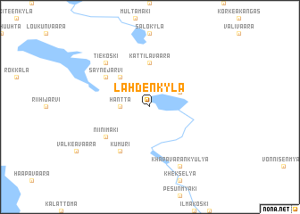 map of Lahdenkylä