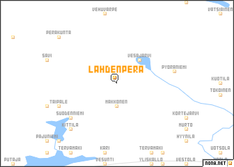 map of Lahdenperä