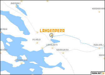 map of Lahdenperä