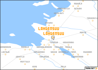 map of Lahdensuu