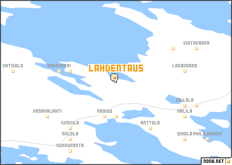 map of Lahdentaus