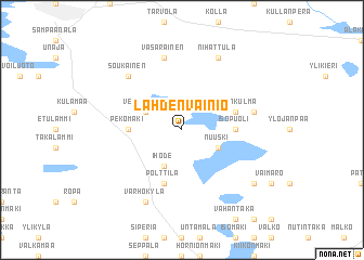 map of Lahdenvainio