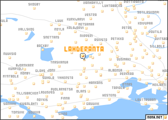 map of Lähderanta