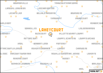 map of Laheycourt