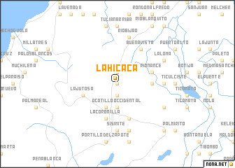 map of La Hicaca