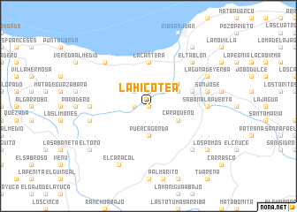 map of La Hicotea