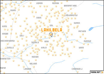 map of Lahīl Bela