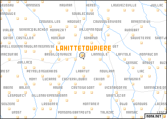 map of Lahitte-Toupière