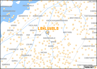 map of Lahluwāla