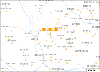 map of La Hondura