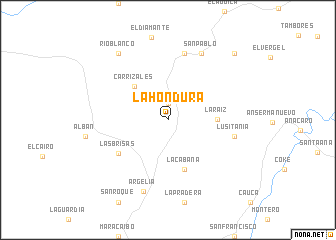 map of La Hondura