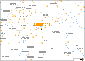 map of La Horcaz