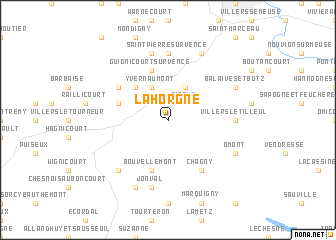 map of La Horgne