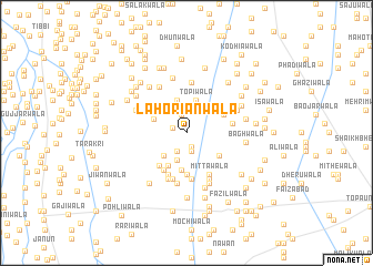 map of Lahoriānwāla