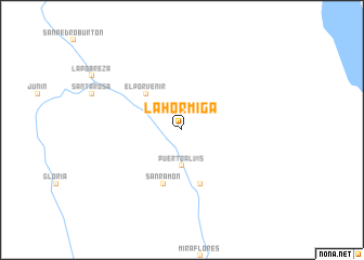 map of La Hormiga