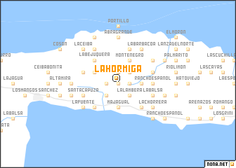 map of La Hormiga