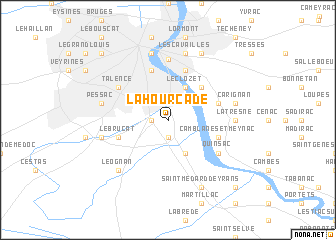 map of La Hourcade