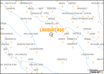 map of Lahourcade