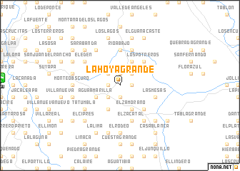 map of La Hoya Grande