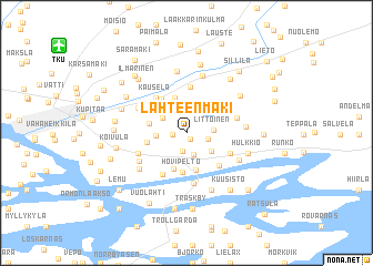 map of Lähteenmäki