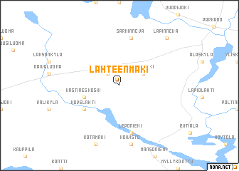 map of Lähteenmäki