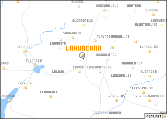 map of La Huacana