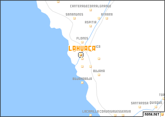 map of La Huaca
