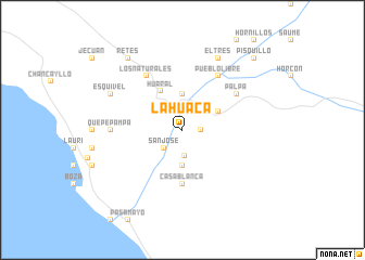 map of La Huaca