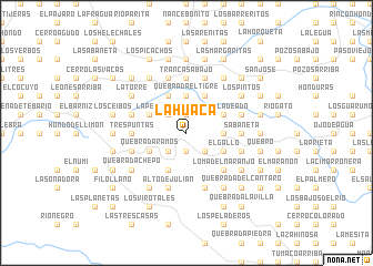 map of La Huaca