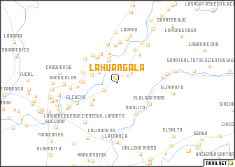 map of La Huangala