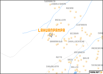 map of Lahuánpampa