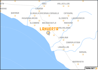 map of La Huerta