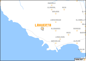 map of La Huerta