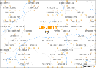 map of La Huerta