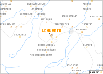 map of La Huerta