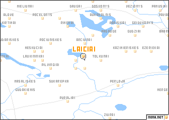 map of Laičiai