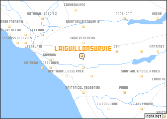 map of LʼAiguillon-sur-Vie