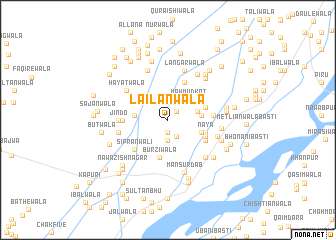 map of Lailānwāla