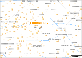 map of Lāiq Malghāni