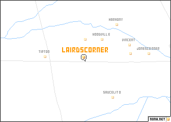 map of Lairds Corner