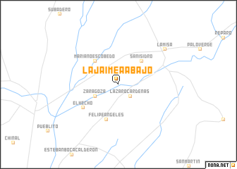 map of La Jaimea Abajo