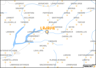 map of La Javie