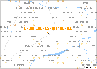 map of La Jonchère-Saint-Maurice