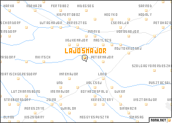 map of Lajosmajor