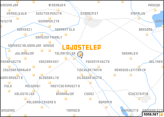 map of Lajostelep