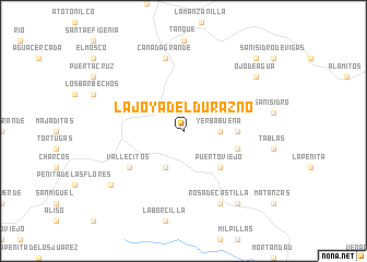 map of La Joya del Durazno