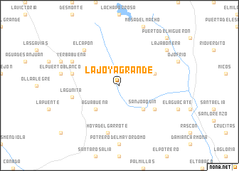 map of La Joya Grande