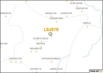 map of La Joya