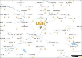 map of Łajsy